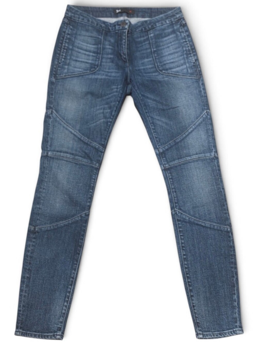 3x1 Mott Low-Rise Biker Moto Jeans Panel-Stitched Denim NWOT Sz 29
